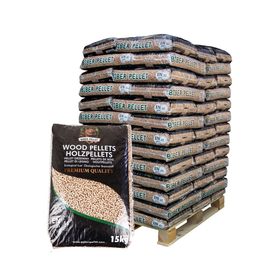 Biber Granulés de bois litière – 64×15 kg (960 kg) palette