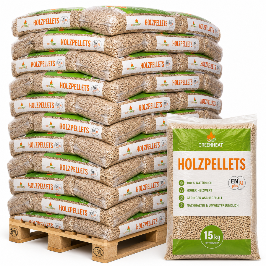 Saxoniapellets 6 mm ENplusA1, 66 × 15 kg palette
