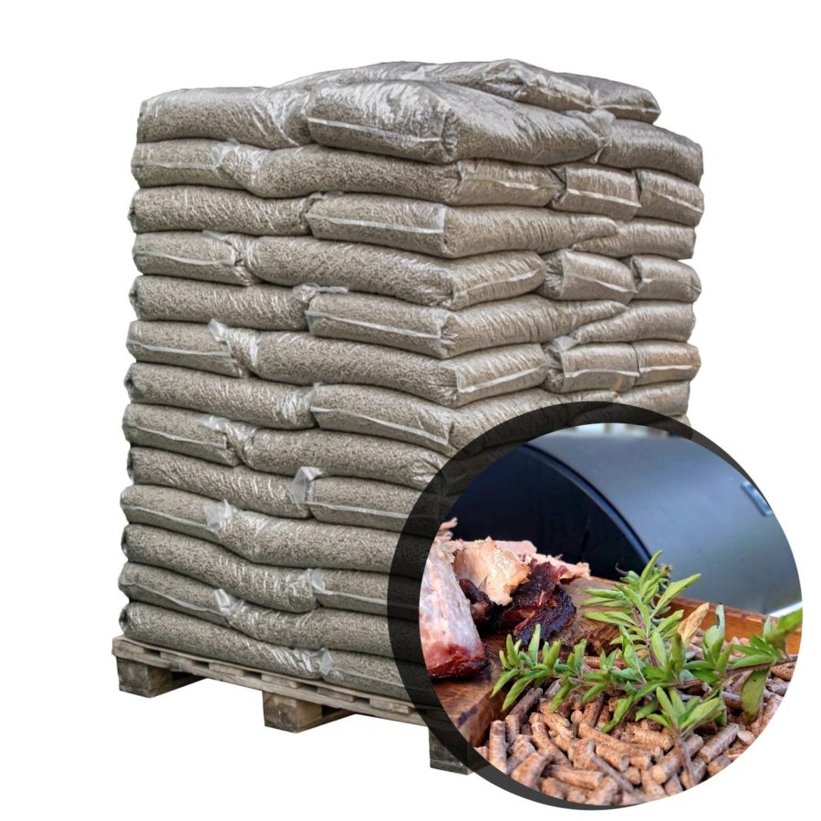 Granulés de bois mélangé 6 mm – hêtre + chêne – 64 × 15 kg (960 kg)