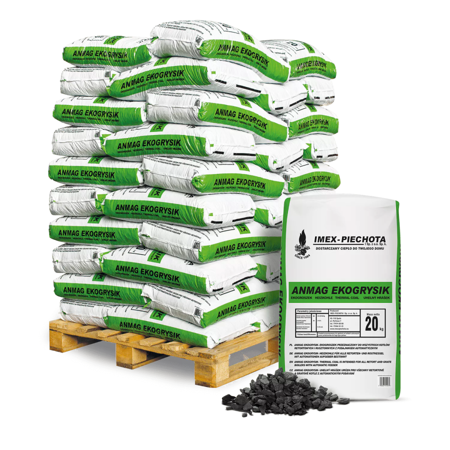 Charbon minéral 5 – 15 mm – 50 × 20 kg – Nuss 5