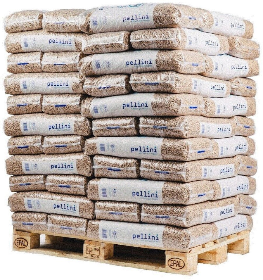 Pellini Granulés de bois 66 × 15 kg en sacs palette