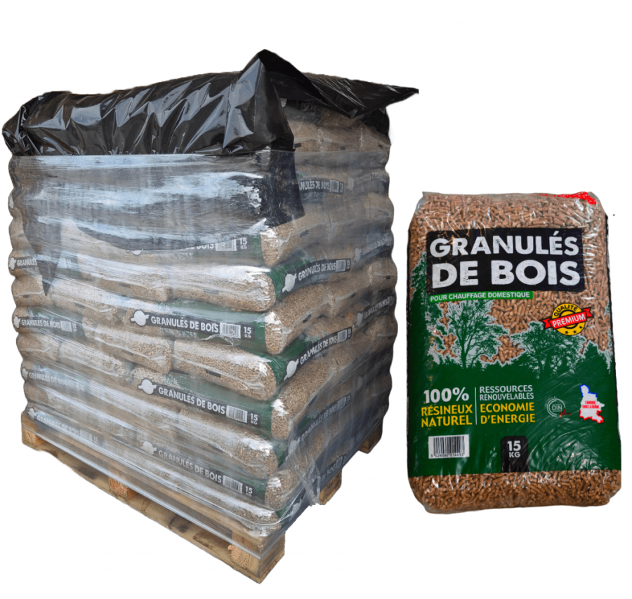 Pellet ECOBOIS Premium – palette de 66 sacs
